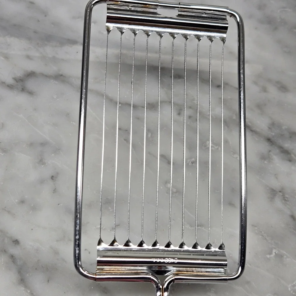 VTG Ekco Slicer Stainless Tomato Cheese‎ Cutter Black Handle USA Kitchen Utensil